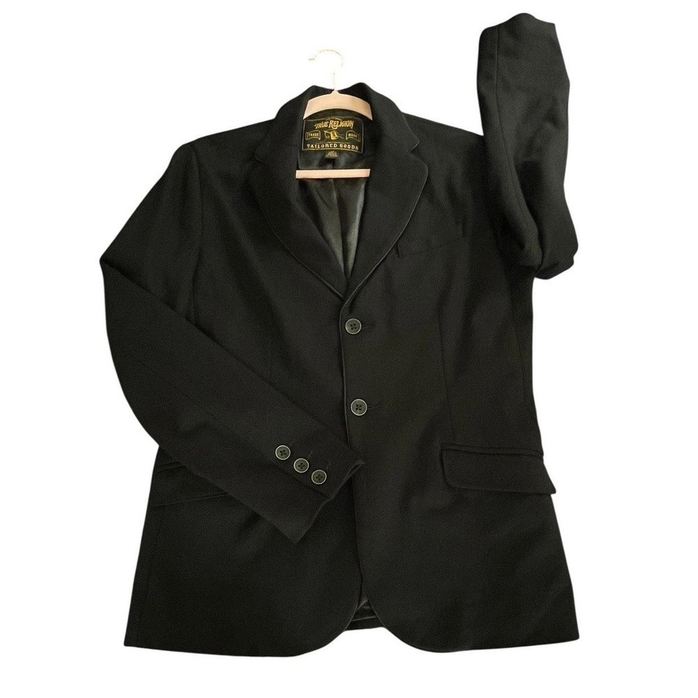 TRUE RELIGION Men's CASUAL TAILORED PONTE BLAZER JACKET Long Sleeve STRETCH sz S - Picture 2 of 15